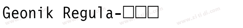 Geonik Regula字体转换